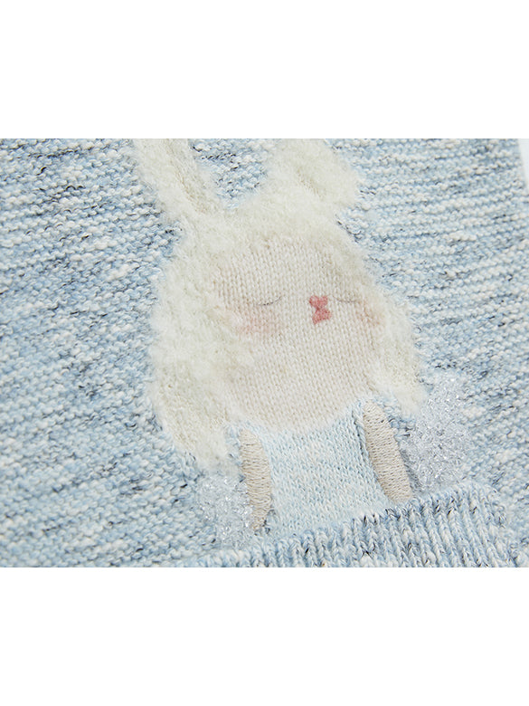 Embroidery Character Design Knit Cardigan