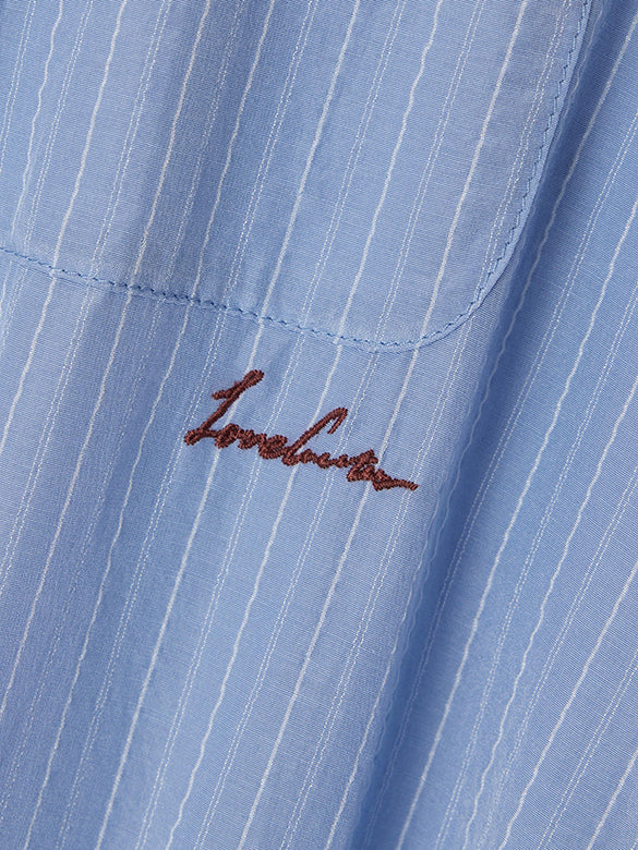 Waist Aperture Pin-stripe Shirt