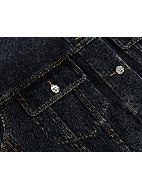 Butterfly Patch Rigid Denim Jacket