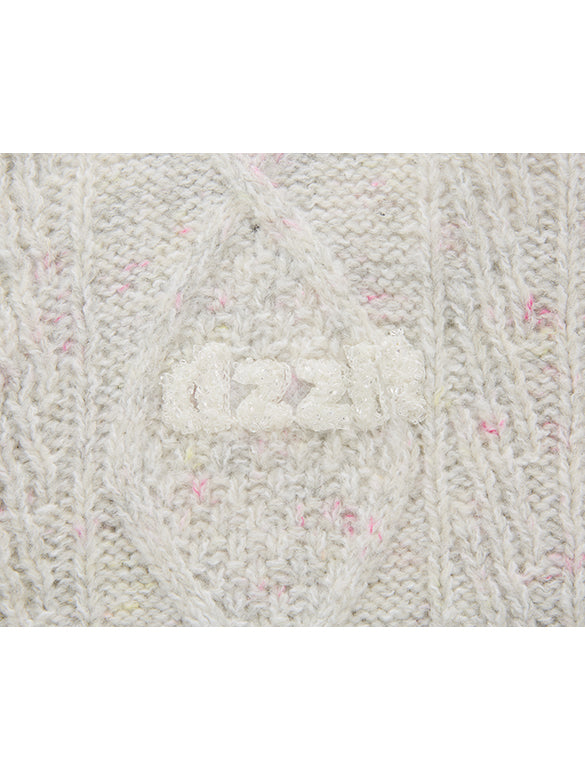 Thin Cable Knit Cardigan