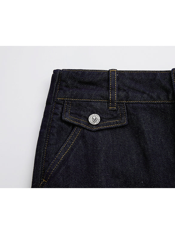 Rigid Denim Short Pants