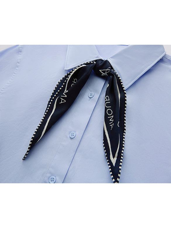 Scarf Bow-tie Shirt