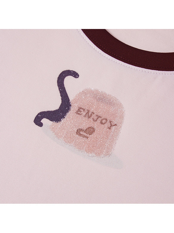 Beads Piping T-shirt