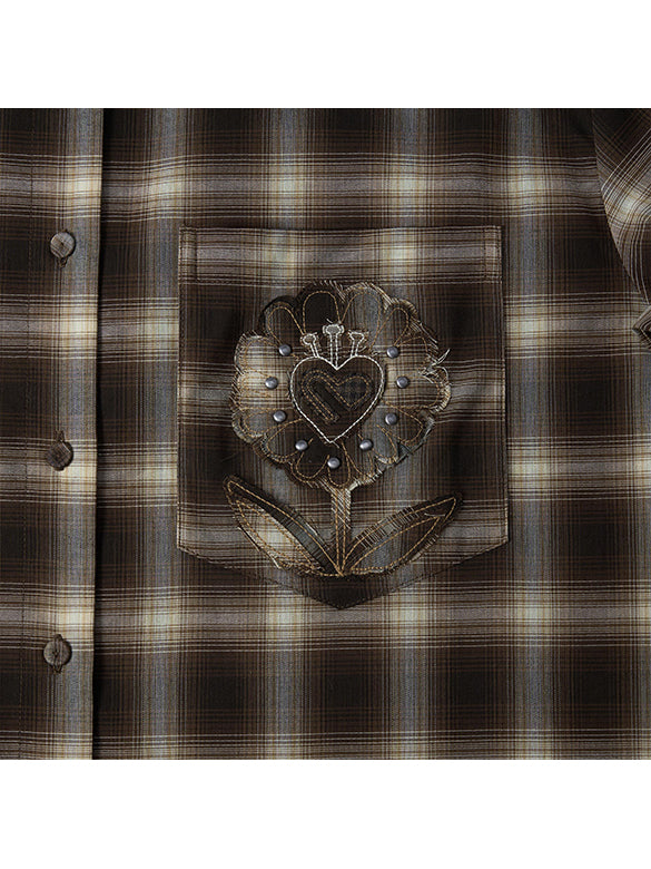 Patch Plaid Shirt
