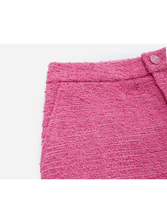 Pink Tweed Short Pants