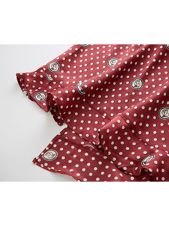 Printed Satin Skirt