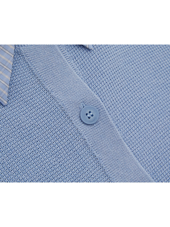 Embroidery Character Collar Knit
