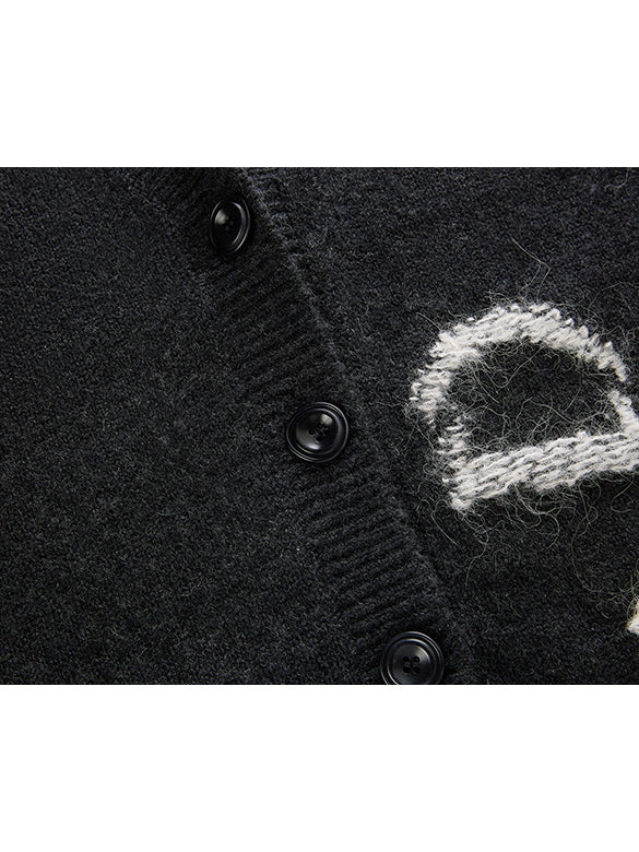 D Logo Knit Cardigan