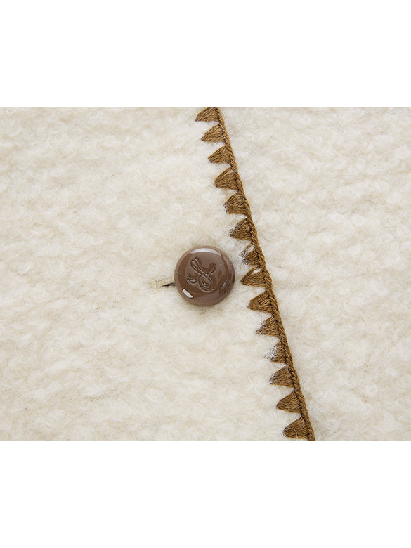 Bi-color Stitch Boa Jacket