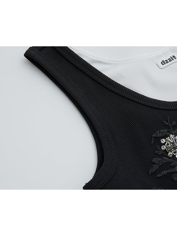 Layered Beads Tank-top