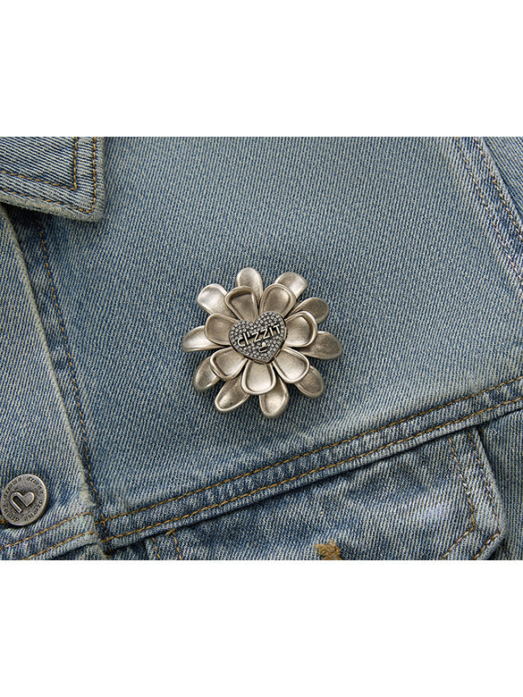 Foil Printed Denim Jacket
