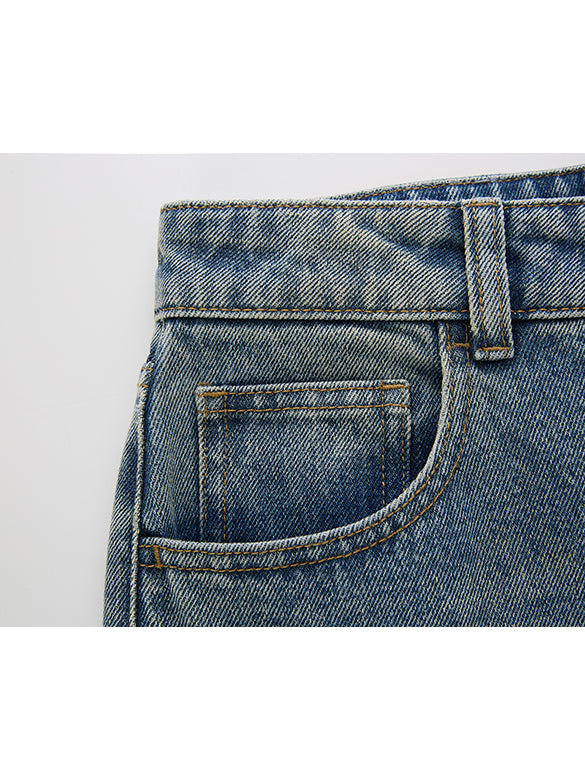 Painted & Beads Denim Pants