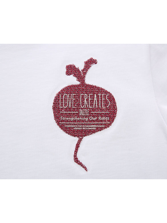 Embroidery One-point T-shirt