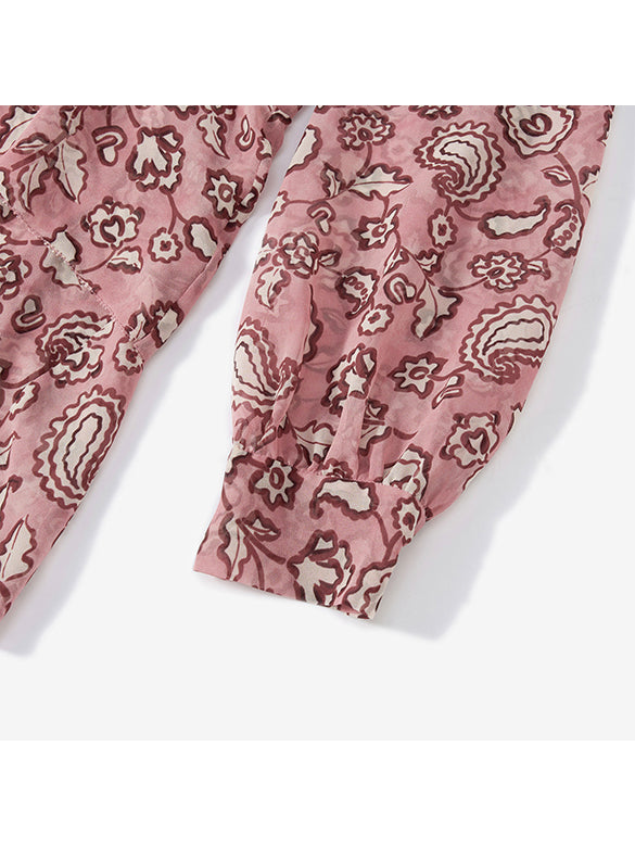 Printed Bow-tie Chiffon Dress