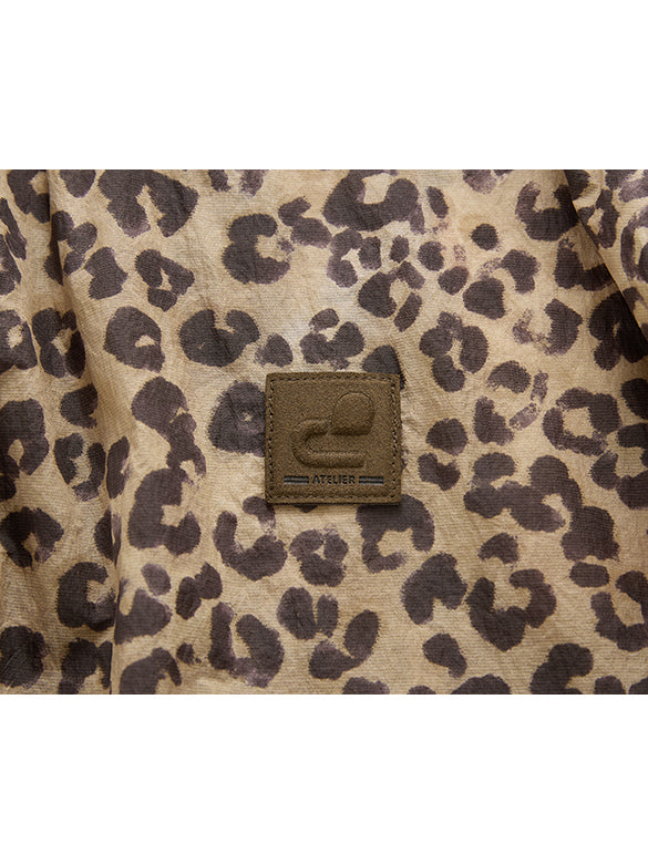 Leopard Pattern Printed Blouson