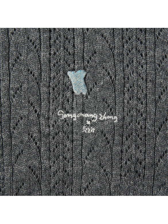 Embroidery Design Knit Cardigan