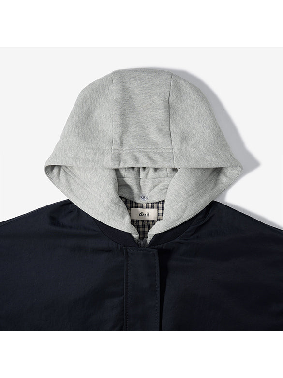 Sweat Hoodie Combination Blouson