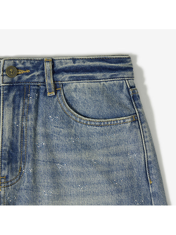 Beads Design Denim Pants