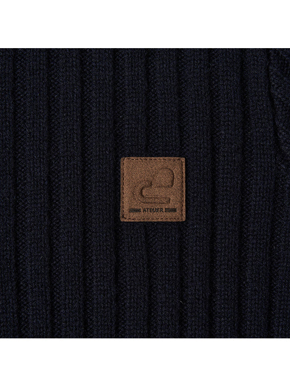 Piping Zipper Knit