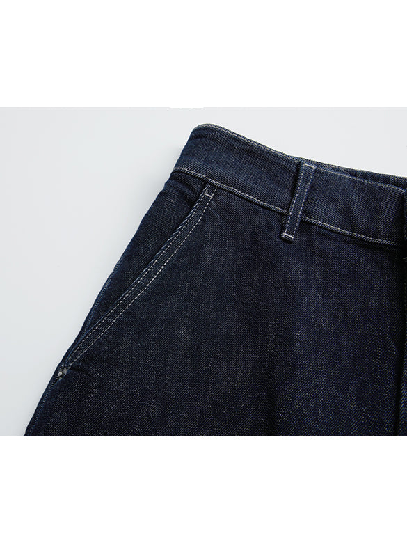 Butterfly Patch Rigid Denim Pants