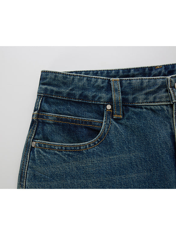 Hem Switch Flare Denim Pants