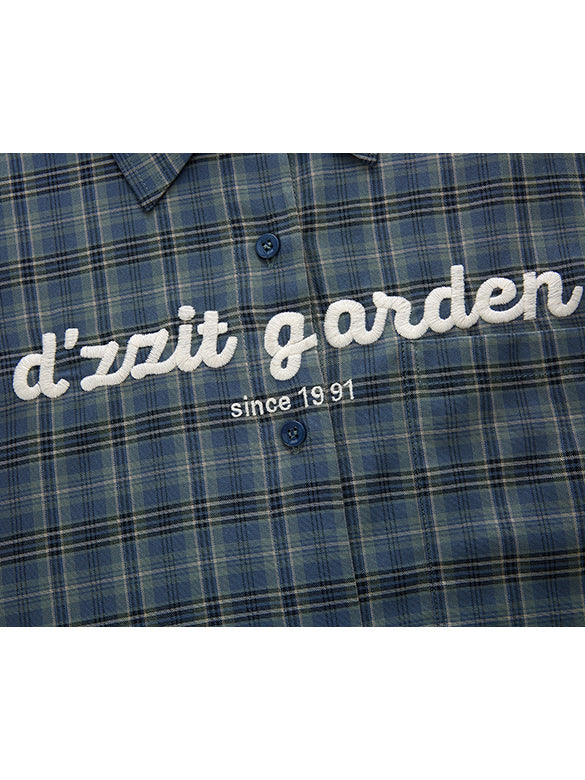 Embroidery Plaid Shirt