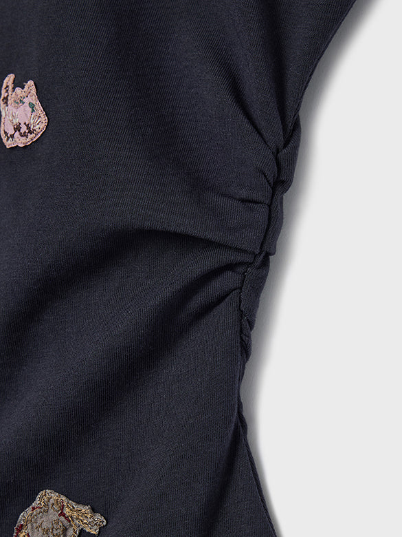Embroidery Design Asymmetry Top