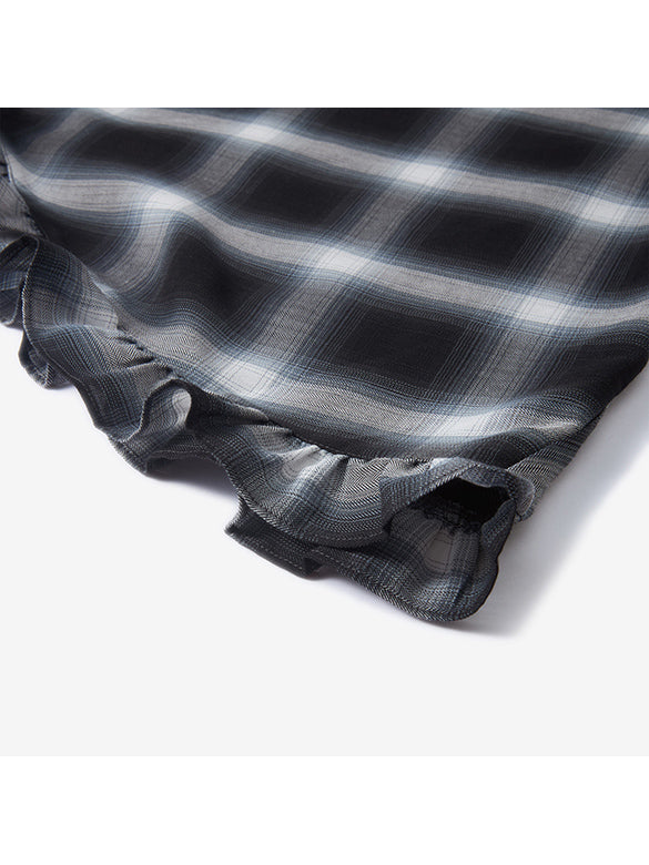Plaid Flare Skirt