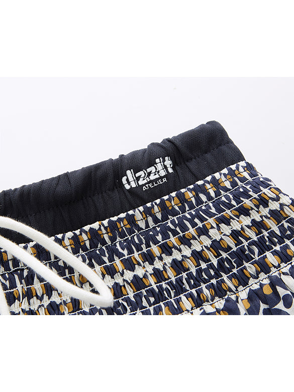 Geometric Pattern Frill Skirt