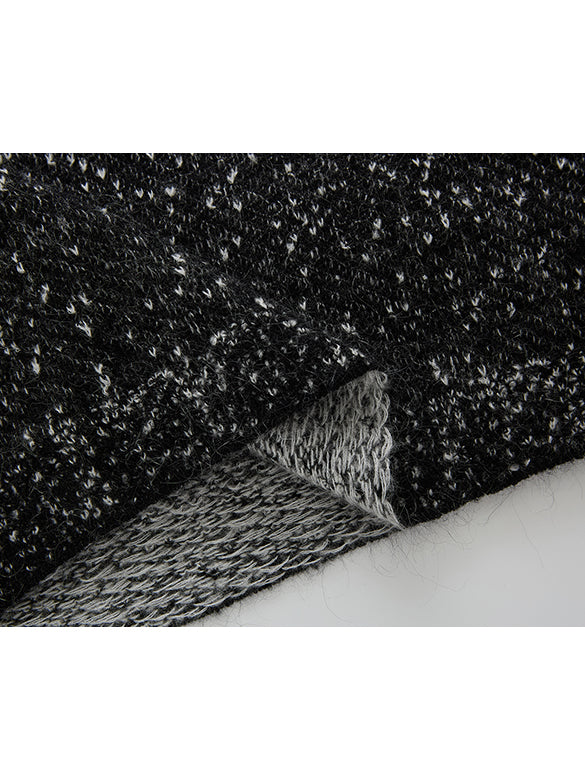 Off-shoulder Geometric Pattern Knit