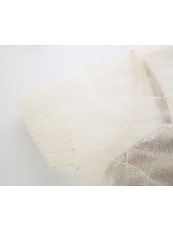 Beads Flower Layered Dress