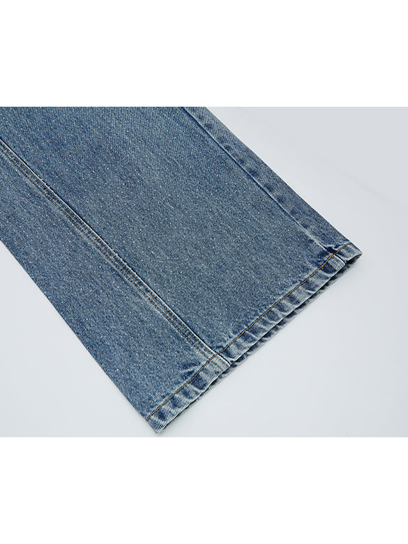 Clear Beads Denim Pants