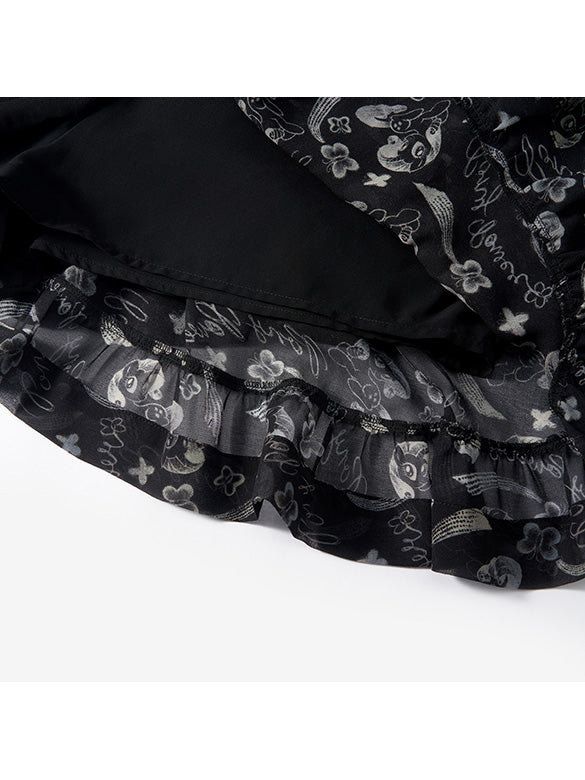 Printed Chiffon Skirt