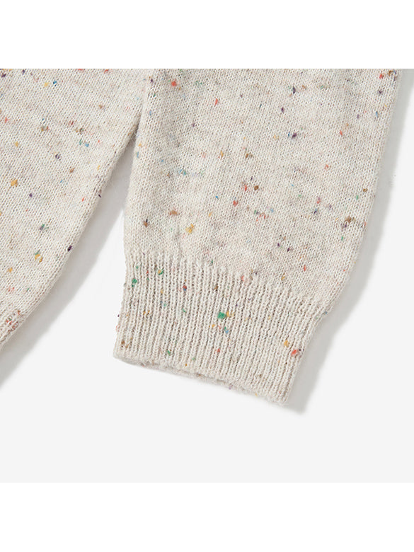 Double Collar Mix Knit Top