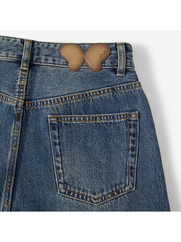 Switching Design Denim Pants