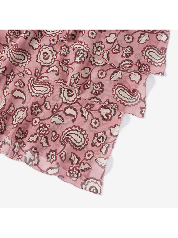 Printed Bow-tie Chiffon Dress