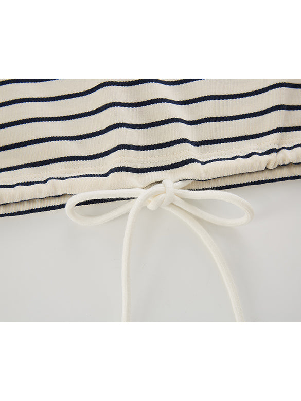 Waist Code Stripe Top