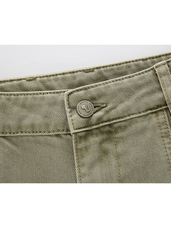 Khaki Denim Pants
