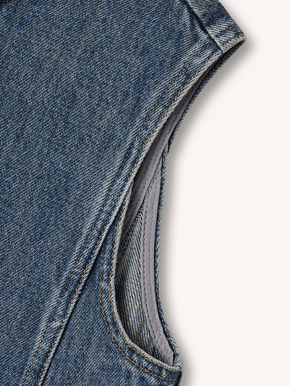 Sleeveless Denim Dress