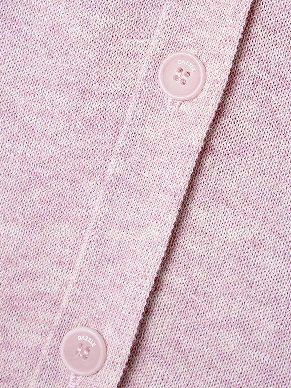 Embroidery Heart Design Knit Cardigan