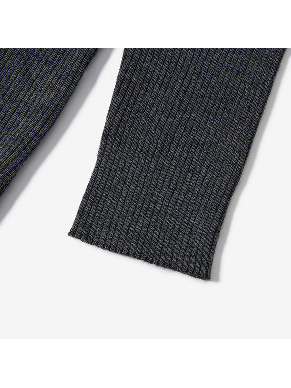 Line Design Retro Polo Knit Cardigan