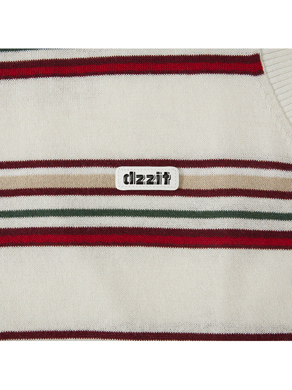 Retro Color Stripe Ensembles Knit