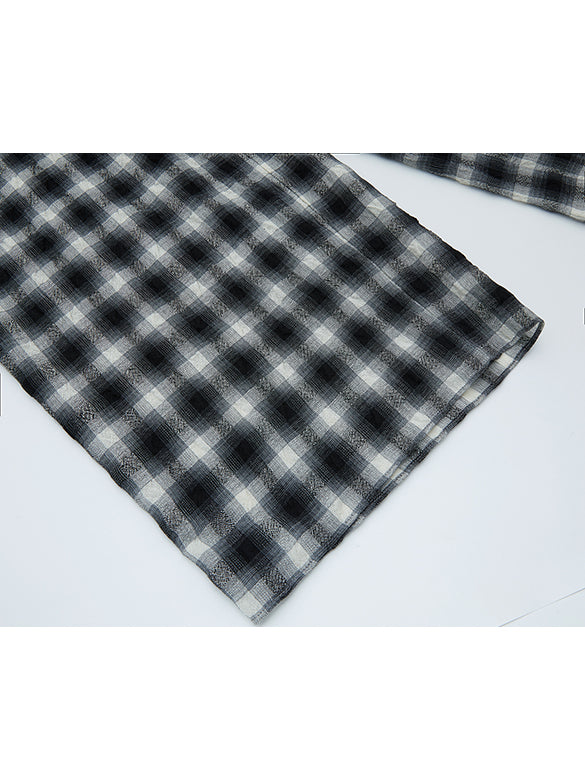 Plaid Wrinkle Easy Pants
