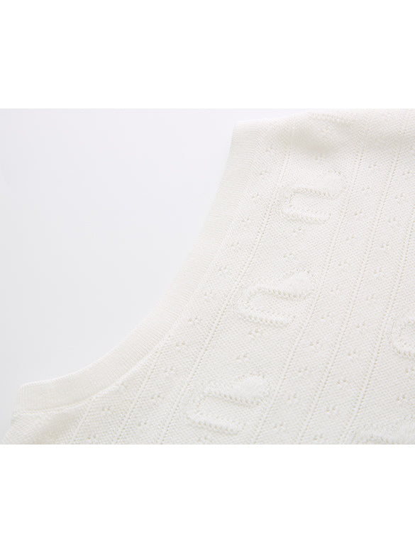 Bi-color Line Knit Vest
