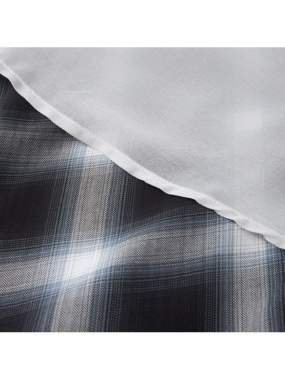Plaid Flare Skirt