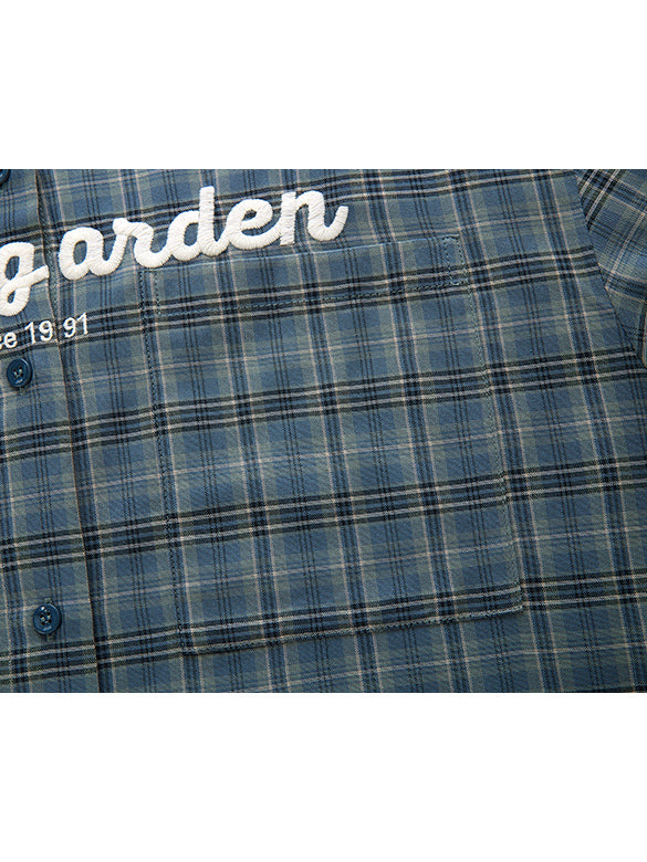 Embroidery Plaid Shirt