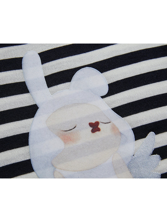Printed Beads Stripe Knit