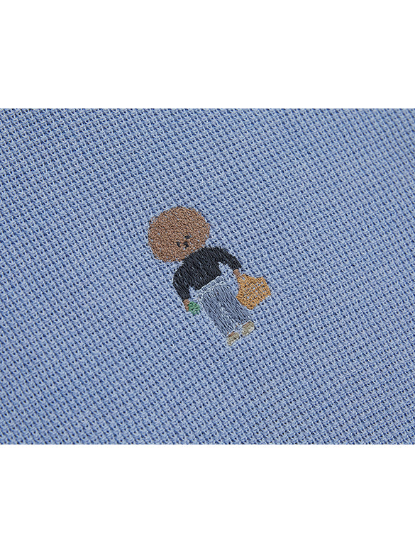 Embroidery Character Knit Cardigan