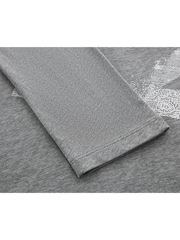 Back-side Design Long Sleeves T-shirt