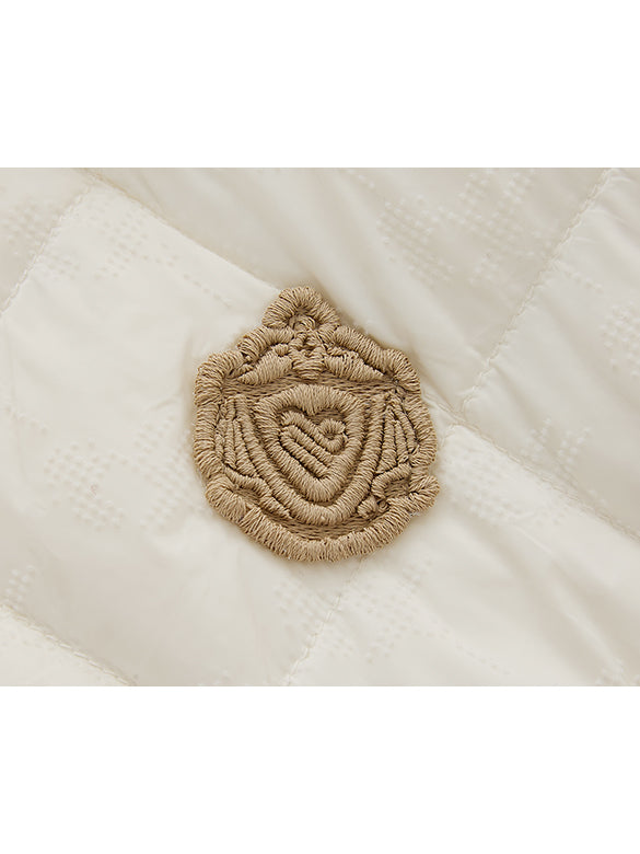 Corduroy Collar Monogram Down Vest
